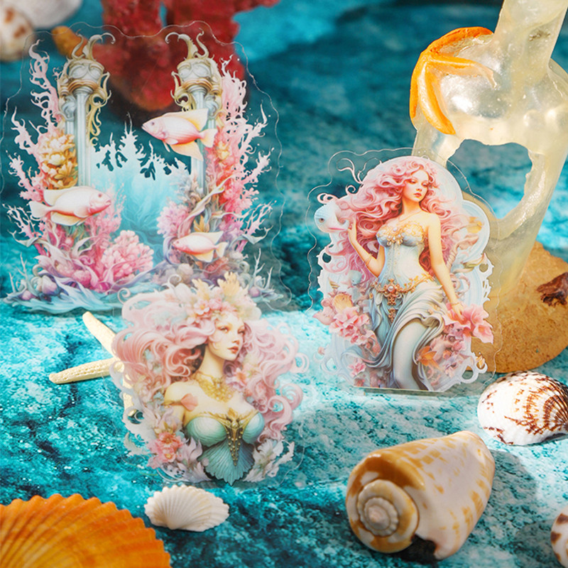 

Mr. Paper, 20pcs/bag, Fairy Tale Princess Mermaid Stickers, Scrapbook Notebook Phone Case Diary Decorative Stationery Stickers