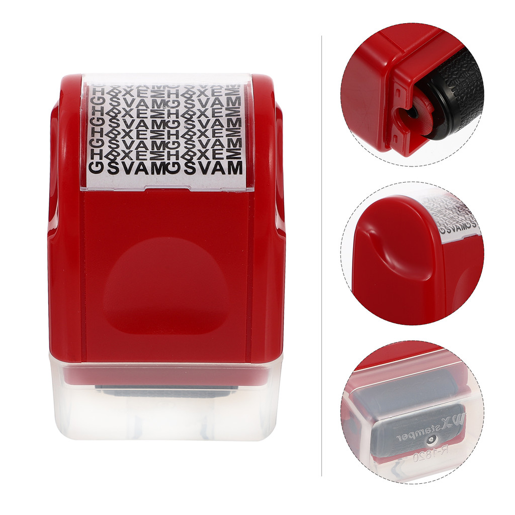 

Confidentiality Seal Roller Stamp Security Lanyard for Camera Number Plastic Theft Protection Men and Women Postage Stamps