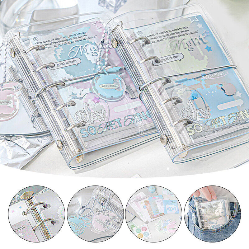 

Kawaii M5 Pocket Binder Notebook Loose Leaf Planner Daily Weekly Agenda Book Student DIY Handbooks Diary Office Supplies