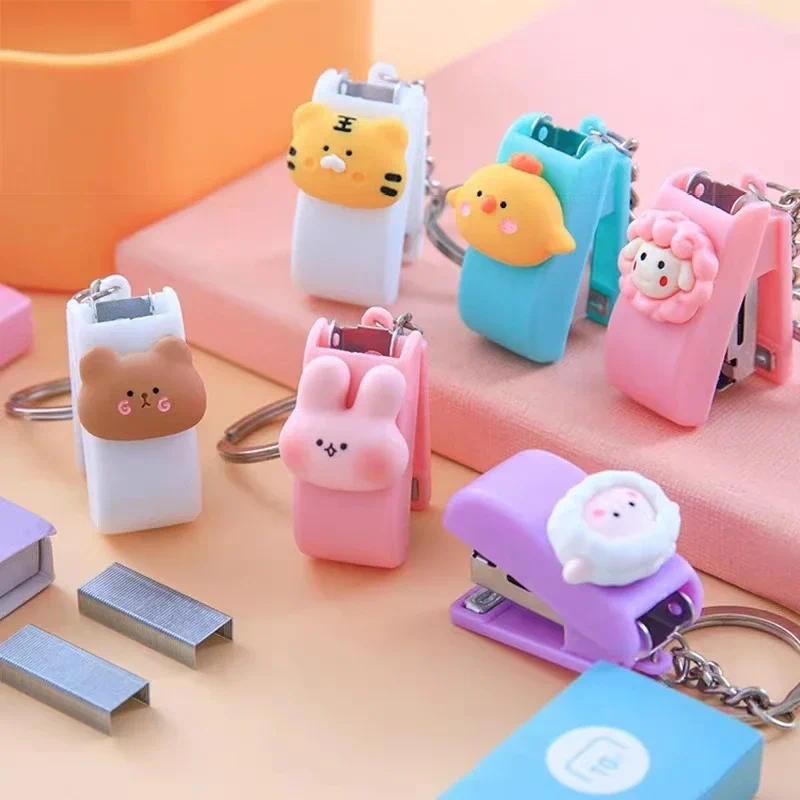 

Cute Mini Animal Stapler Creative Portable Book Binding Machines Keycha School Supplies Office Accessories Stationery Gifts