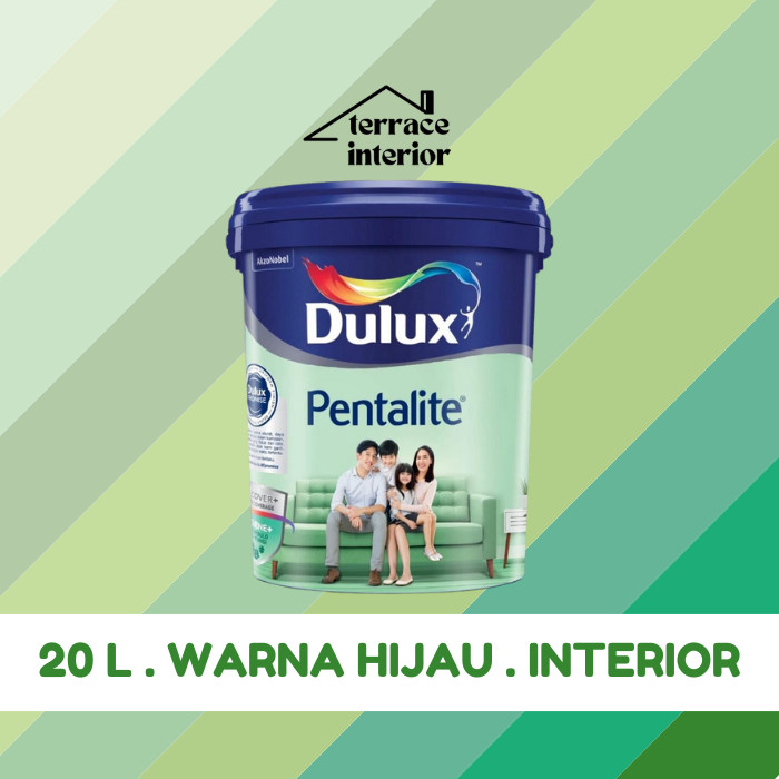 Cat Tembok Dulux Pentalite Interior 20L warna Hijau Doff Matt