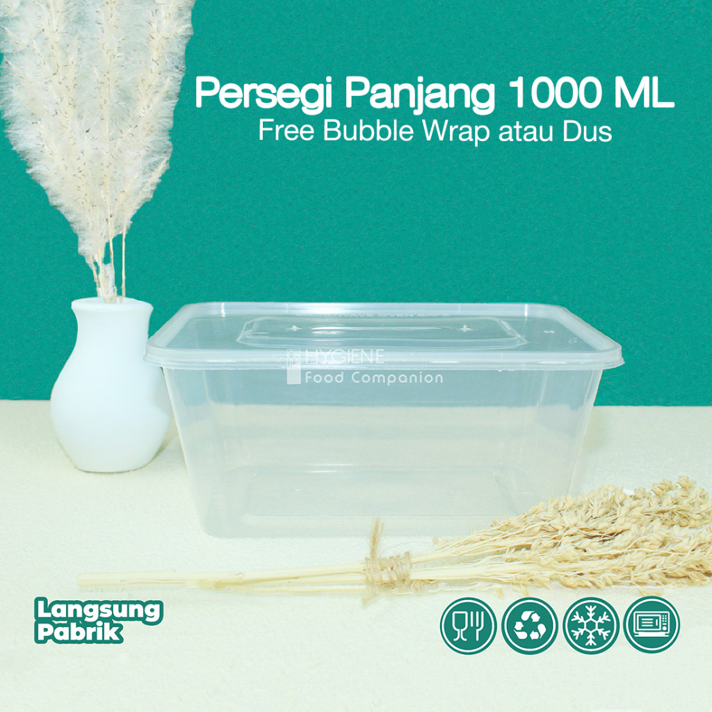 Caztore ThinWall 1000 ml / KOTAK MAKAN PLASTIK 1000 ML THINWALL GROSIR