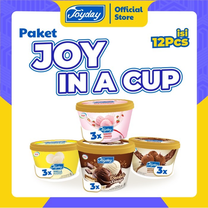 

Joyday Ice Cream PAKET JOY IN A CUP - Isi 12 pcs Es Krim Cup
