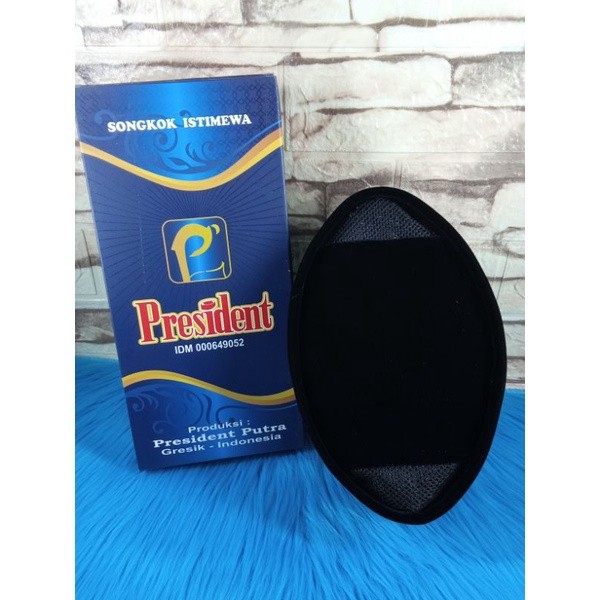 PRESIDENT -Songkok Nasioanal Peci Kopiah Hitam PRESIDENT Tinggi 8, 9 dan 10 AC Original