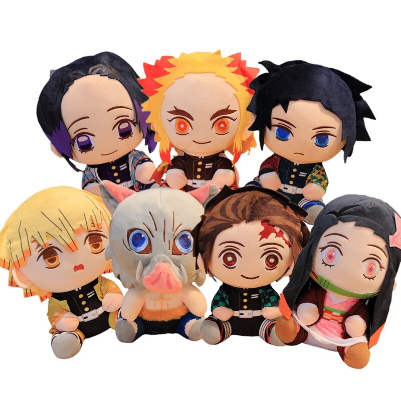 20cm Hot Japan Demon Slayer Plush Dolls Lovely Anime Kimetsu No Yaiba Kamado Tanjirou Nezuko Zenitsu