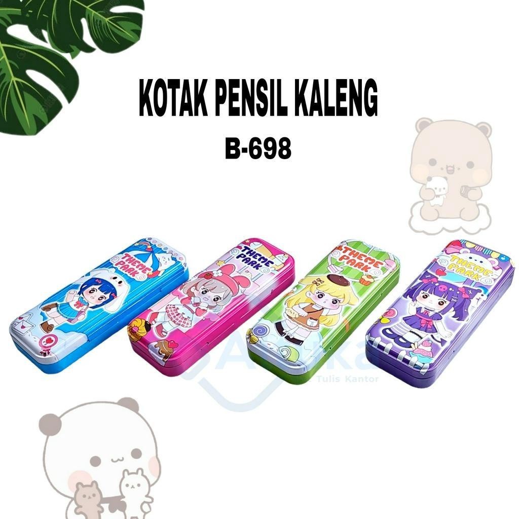 

Tempat Pensil / Kotak Pensil Kaleng Motif Karakter Momo / Pencil Case Kaleng Math 2 Tingkat
