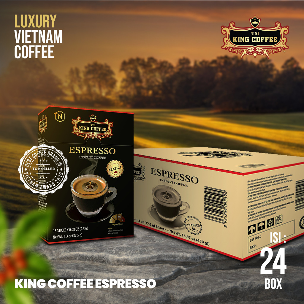

DUS Karton Kopi Instan Import Vietnam Trung Nguyen King Coffee Espresso Isi 15 Stik 24 Box