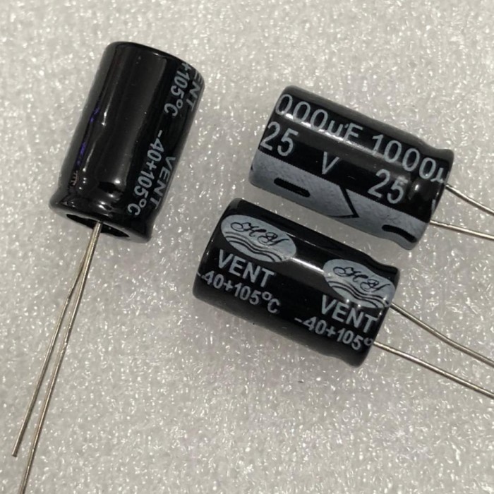 100Pcs Capacitor Elco 1000uf 25v Kapasitor Elko 1000uf 25v