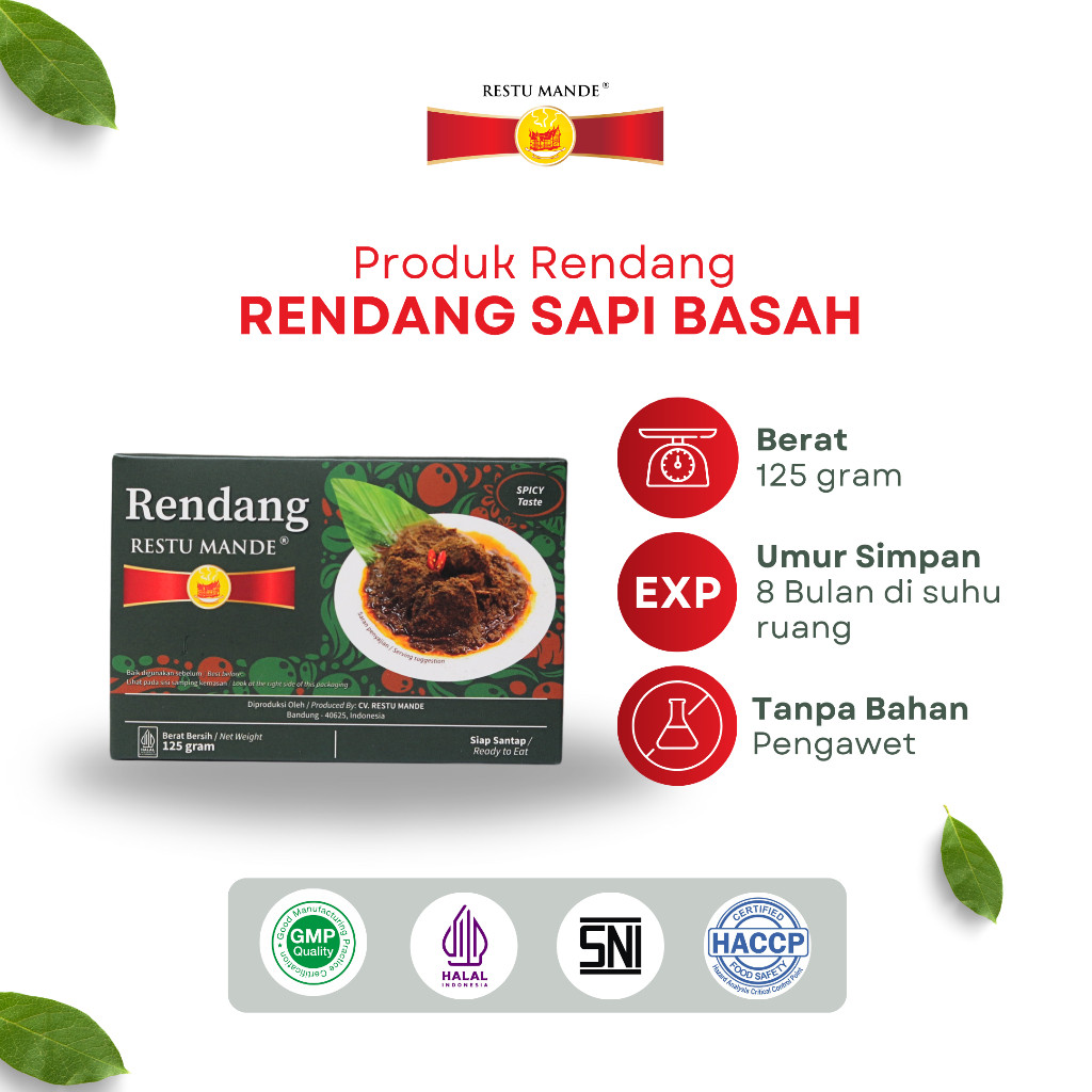 

Rendang Sapi Basah Restu Mande Kemasan 125gr