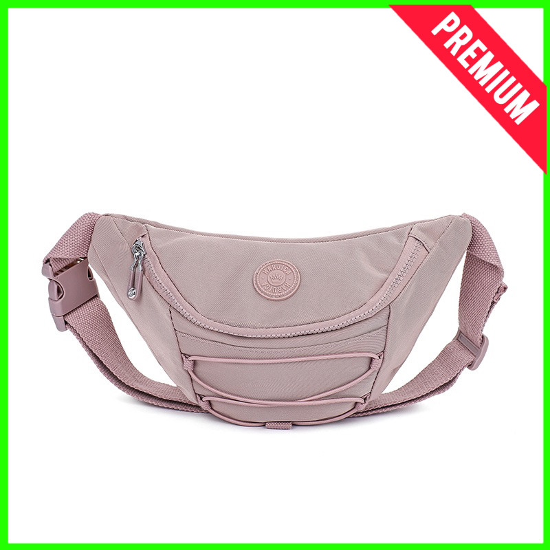 HB80150 - Waist Bag Tas Pinggang Wanita Original Import Terbaru Kekinian Bahan Tahan Air Waterproof 