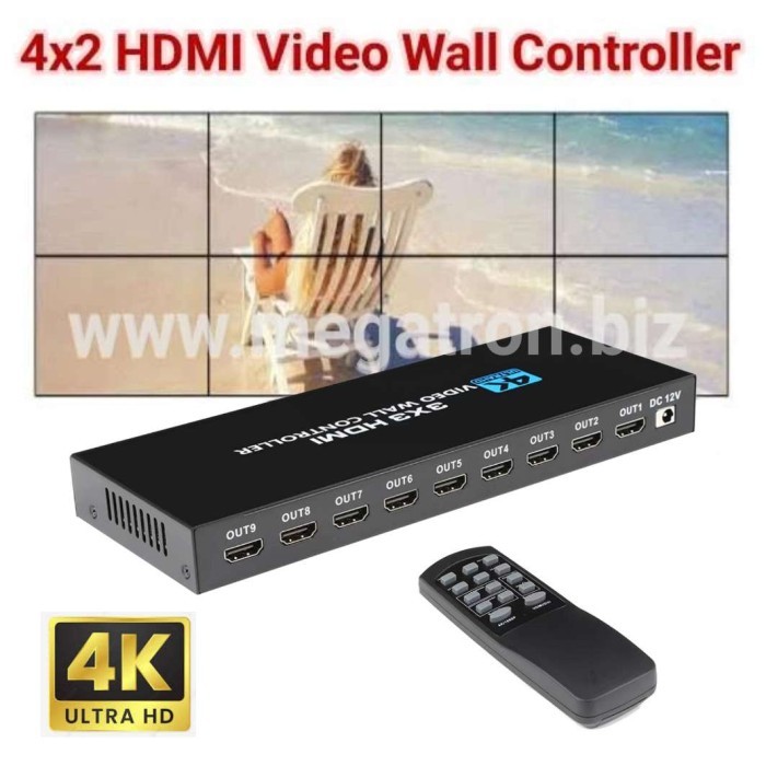 4x2 HDMI Video Wall Controller (input: HDMI) - VECTRA
