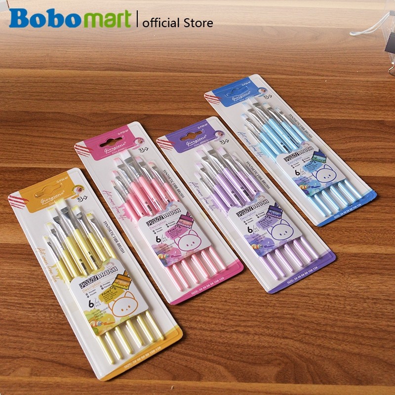 

Giorgione Paint Brush Set 6 / Synthetic Fiber - Kuas Set