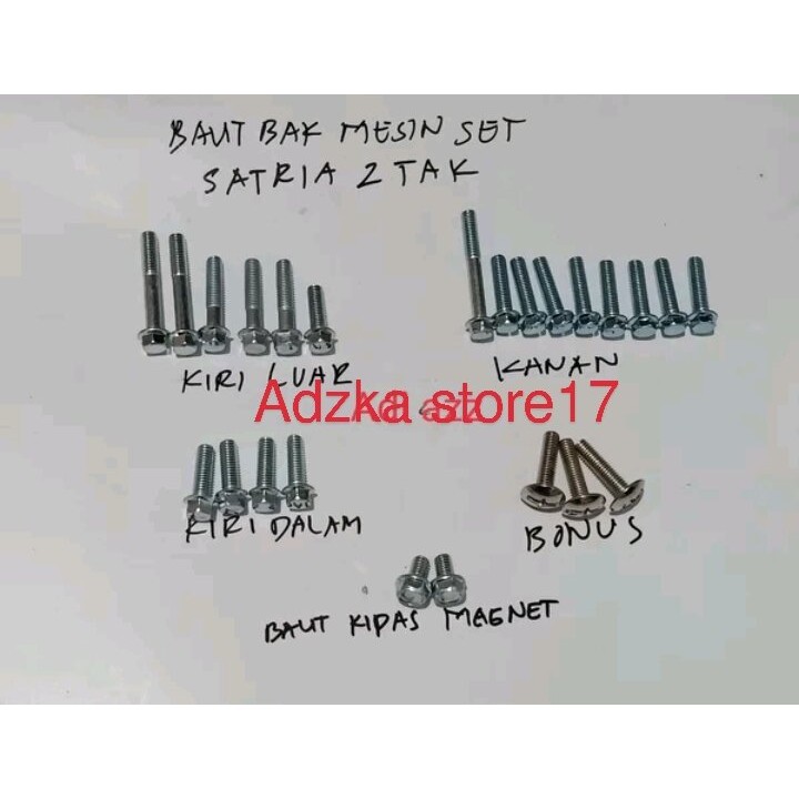 baut bak mesin set satria 2 tak
