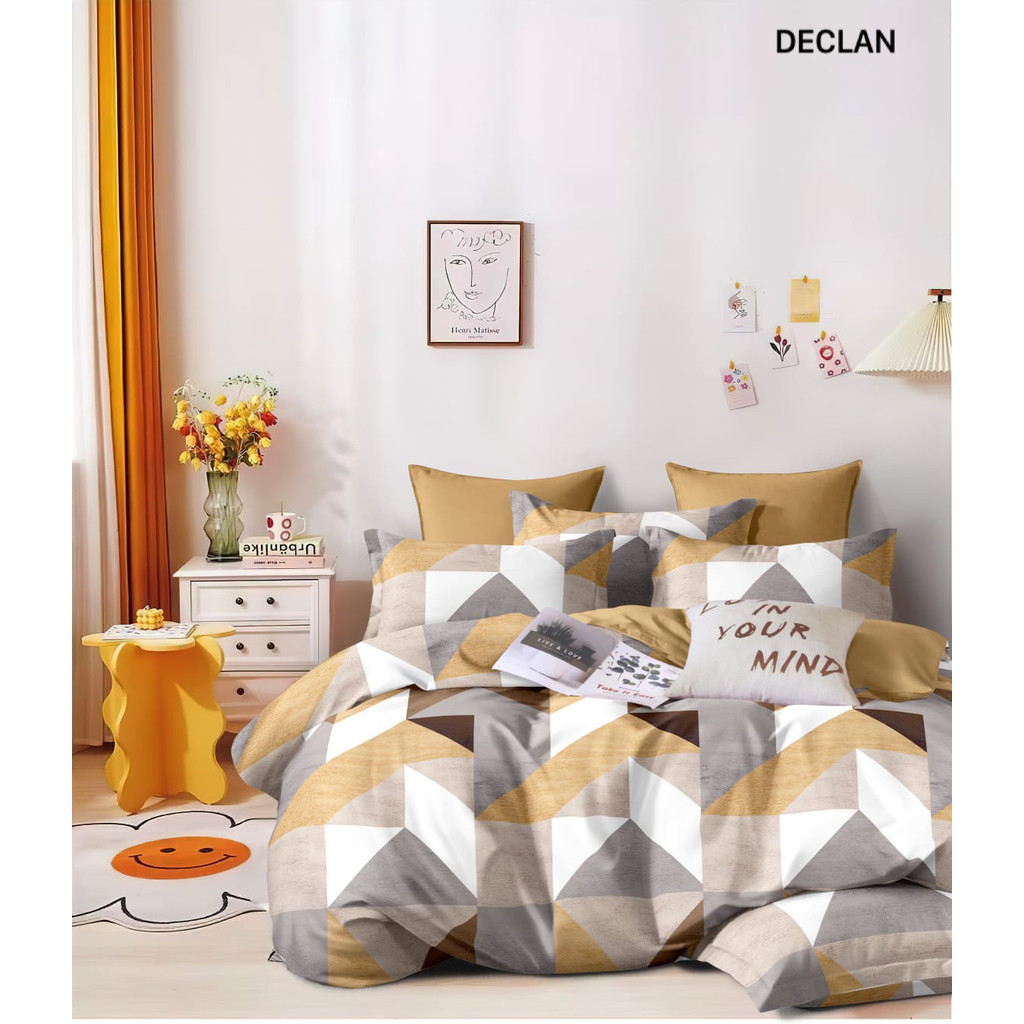 BEDCOVER SET MICROTEX DISPERSE MOTIF DECLAN TINGGI SPREI 30 CM