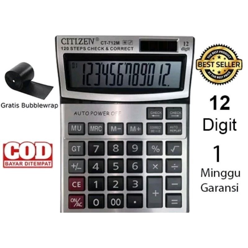 

RB Kalkulator Citizen CT 712M (12Digit/2 Power) khusus dagang/kantoran/wiraswasta