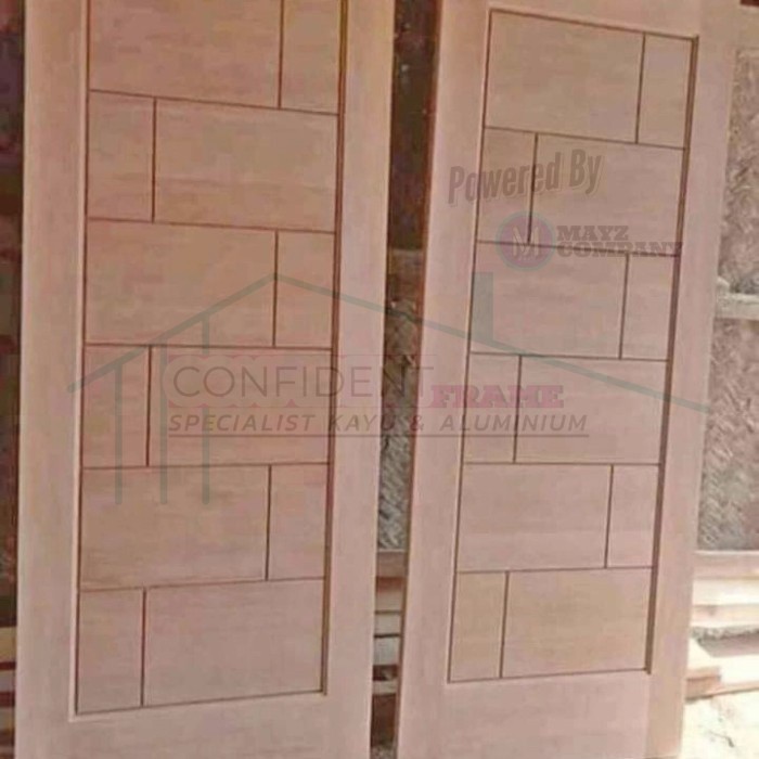 Daun Pintu Kayu Kamper Minimalis Modern Pintu Kamar Single