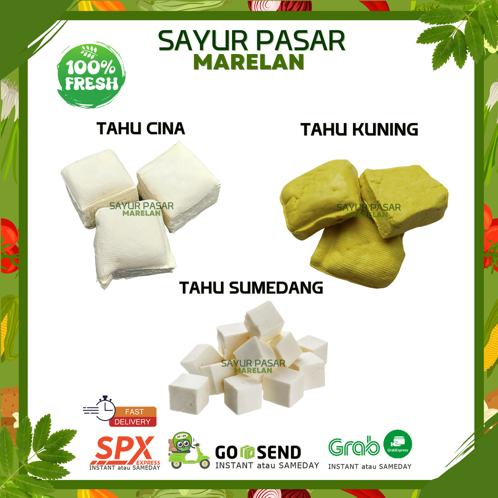 

TAHU KOTAK / TAHU CINA 1 POTONG / TAHU KUNING / TAHU SUMEDANG 1 BUNGKUS