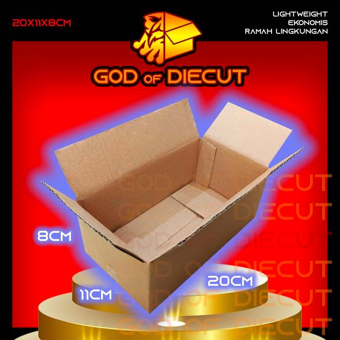 

20x11x8 cm kardus box kotak karton packing barang polos baru
