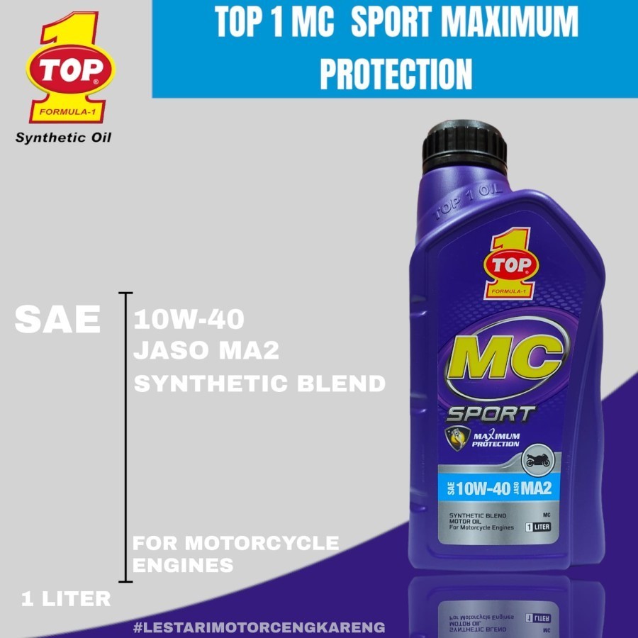 OLI MOTOR SPORT 10W40 TOP1 TOP 1 SYNTHETIC BLEND MC SAE 10W40 1LITER