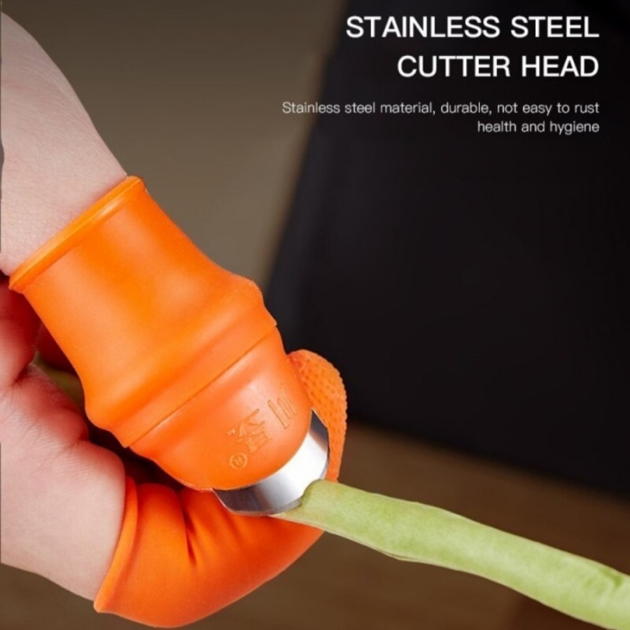 COD  Sarung Jari Jempol Cover Pisau Pemotong Sayur Buah / Cover Pisau Pemotong / Alat Pemetik Buah d