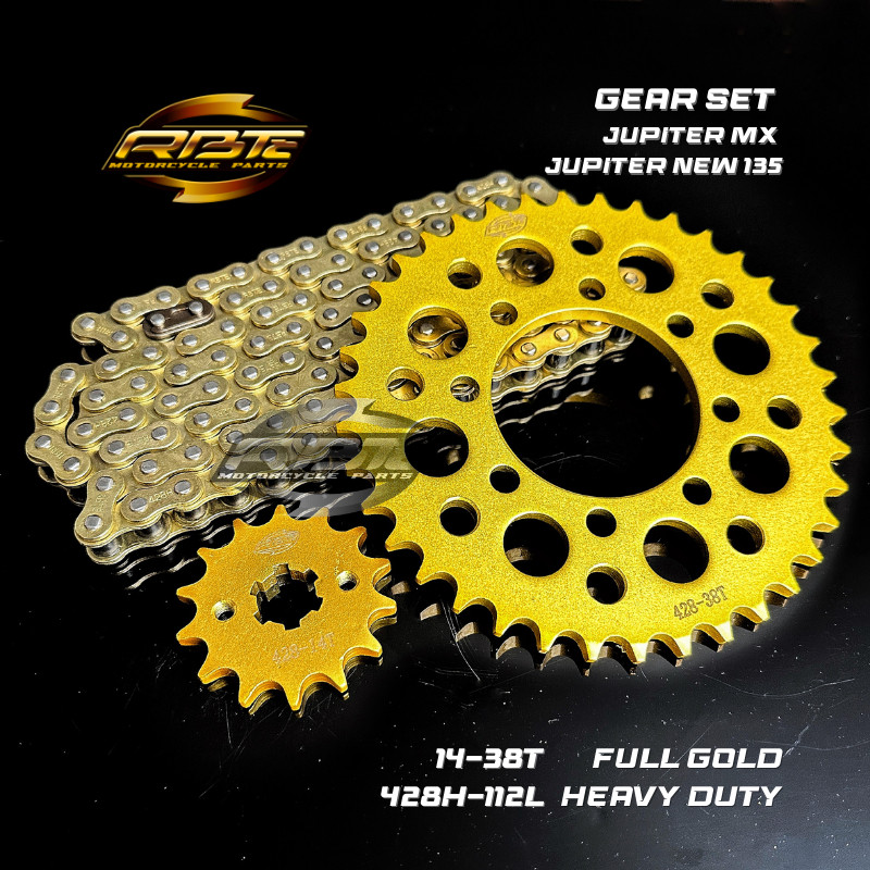 SANRIRINTOJAYASHOP Gear Gir Set Gir Paket Jupiter MX NEW 135 14T 38T