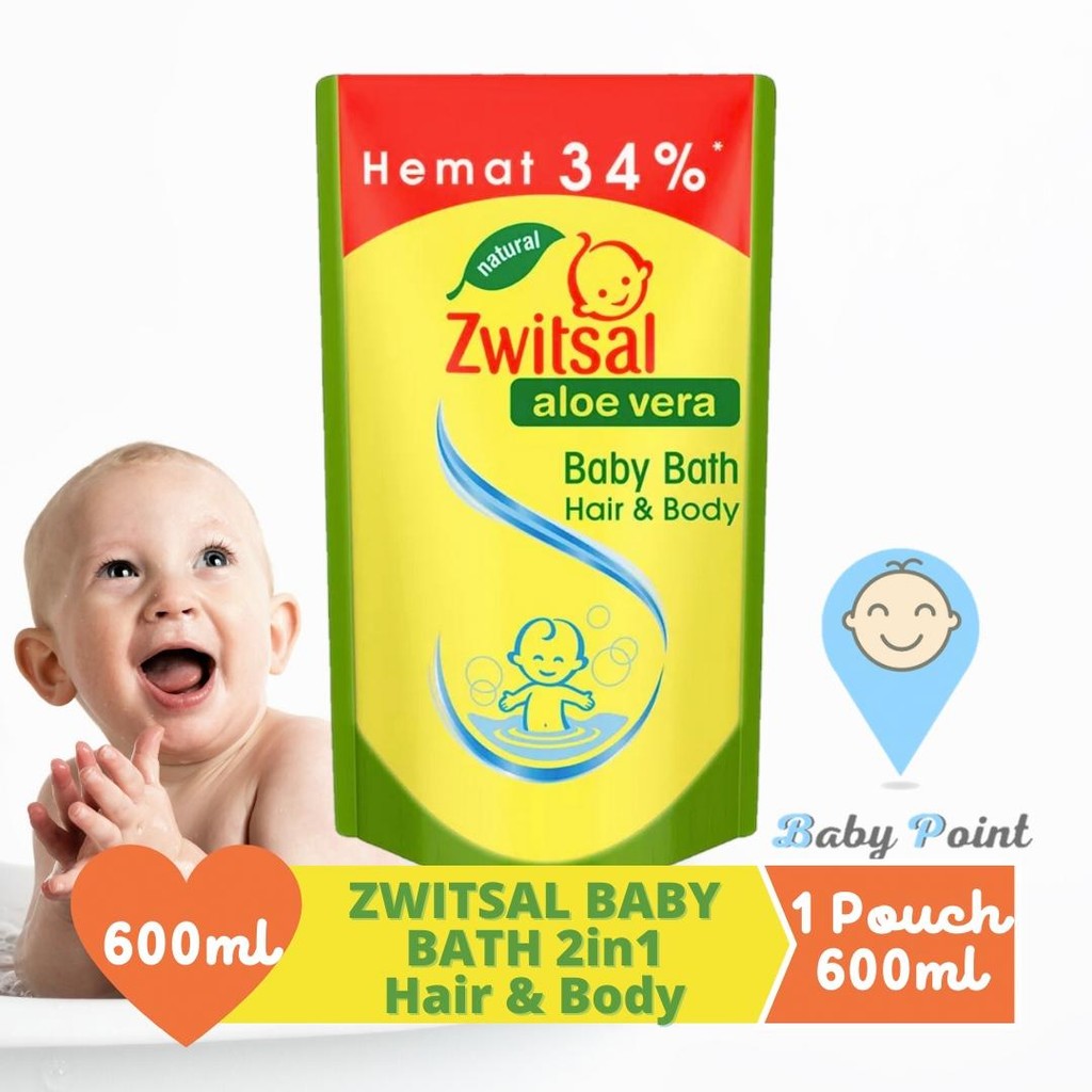 SHAMPO SABUN BAYI ZWITSAL BABY BATH HAIR & BODY 600 ml