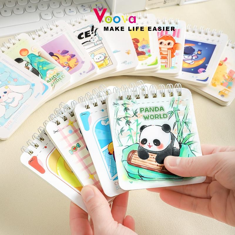 

VOOVA Buku Catatan Saku/ Buku Catatan Mini/ Notebook Mini/ Coil Mini Book/ Pocket Book/ Buku Kecil/ Buku Catatan Kecil/ Buku Mini Coil/ Cute Book Panda