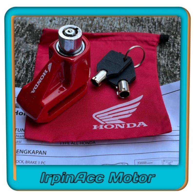 Gembok Cakram Original HONDA AHM Kuat Anti Maling Motor Nmax Vario Beat Scoopy Universal Motor