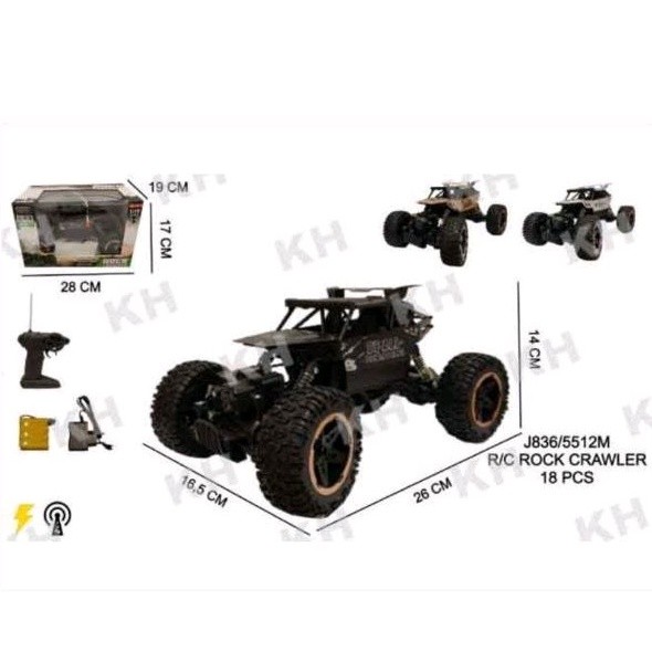 Mainan Mobil RC Offroad Rock Crawler 4x4 Anti Selip
