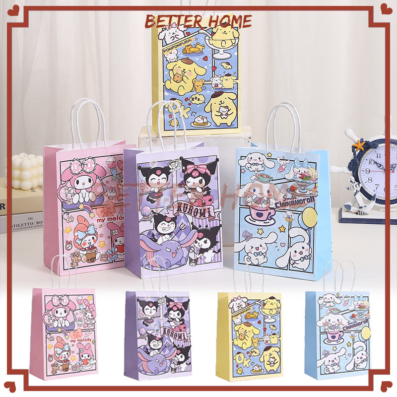 

INSTAN TERMURAH COD Paperbag Sanrio Kuromi Goodie bag Tas Hadiah Pernak Pernik Ukuran Kecil Lucu