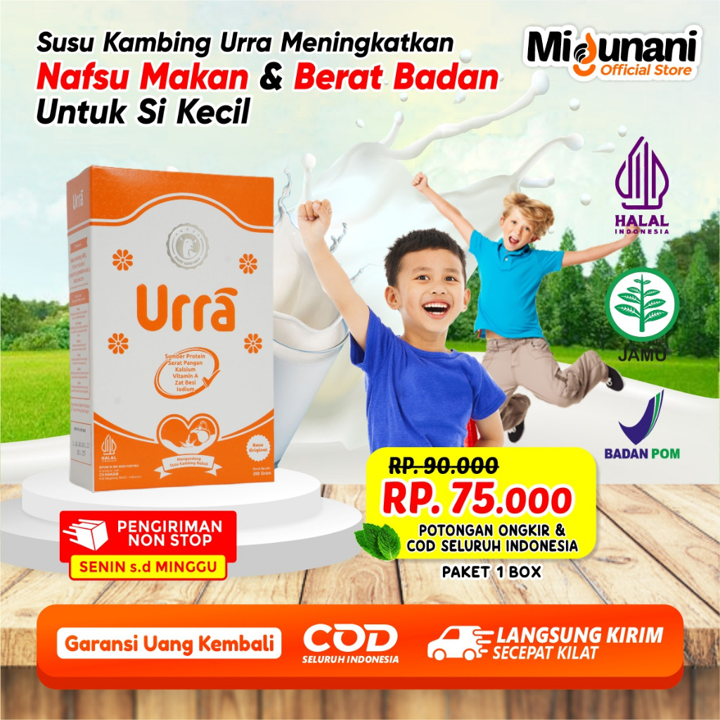 

PROMO!Susu Urra Original 200gr Susu Kambing Penambah Berat Badan Anak - 1 BoxREADY