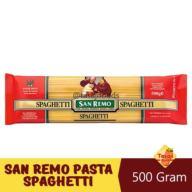 

San Remo Pasta Spaghetti 500 Gram Tazaj