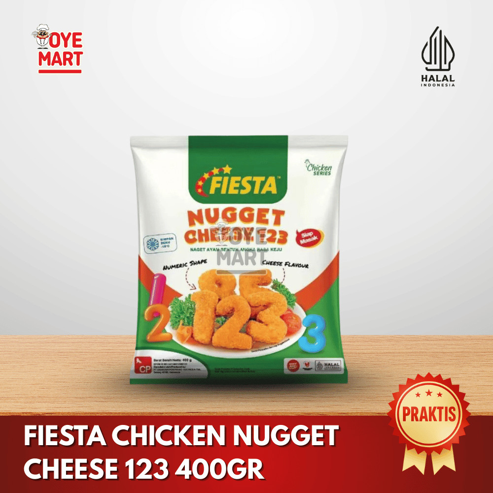 

FIESTA CHICKEN NUGGET CHEESE 123 400GR / NAGET KEJU