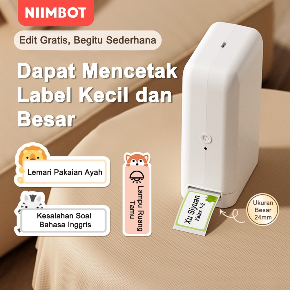 

NIIMBOT D101 Label Printer dengan, Mesin Pembuat Label Pintar untuk Penggunaan di Rumah