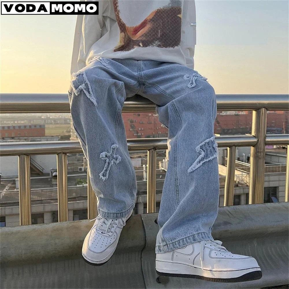 High Street Loose Casual Pants Men's Jeans Denim For women Men Same Paragraph Y2k baggy pants baggy 