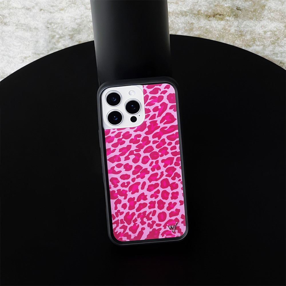 ◁ Wildflower Leopard Case For iPhone 16 12 13 14 15 Pro Plus Max Hard Cloth WF Phone Casing Shockpro