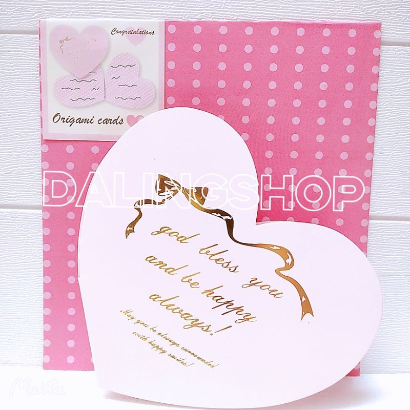 

Dalingshop / Origami Cards Jumbo Size 19.7 x 18.3cm / Kartu Ucapan Valentine Untuk Orang Terkasih