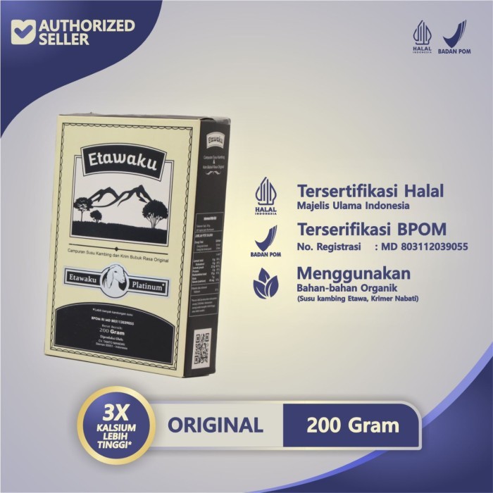 

ETAWAKU SUSU KAMBING PLATINUM 200 gr SUSU KAYA AKAN VITAMIN TERMURAH