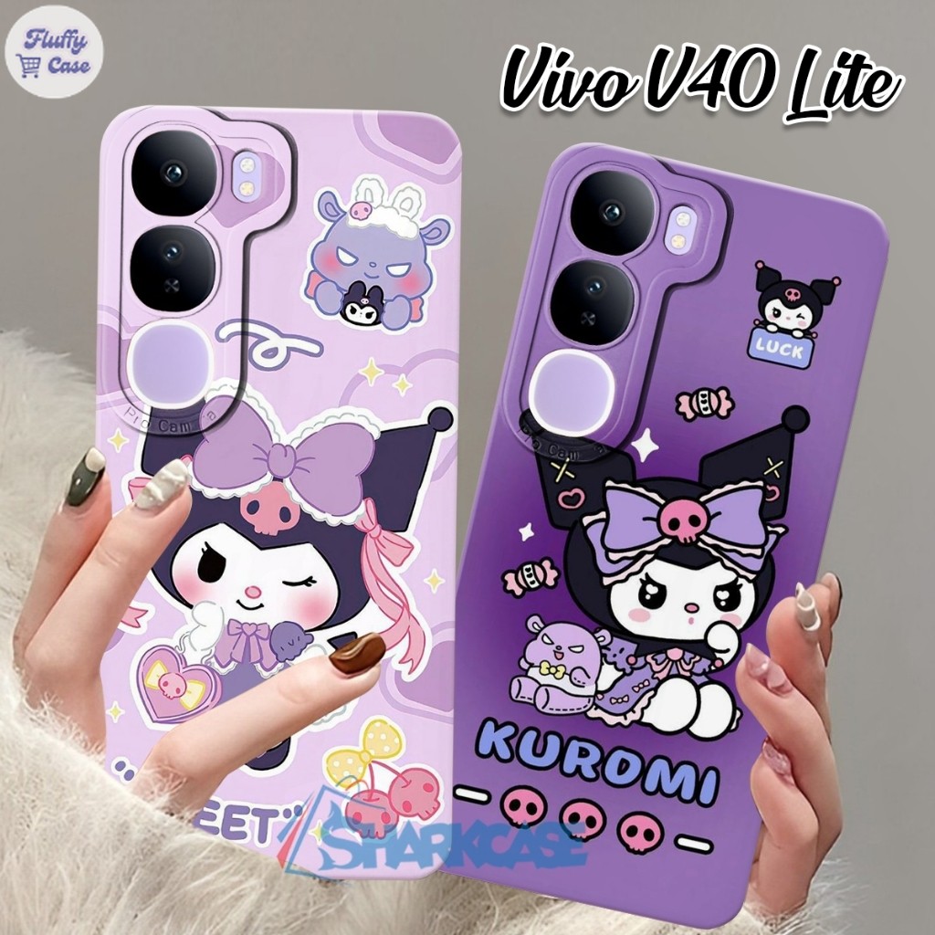 [SC] Softcase Hp Vivo V40 Lite 2024 Motif Kartun Kuromi Sanrio Kekinian - Case Vivo - Silikon Hp - C