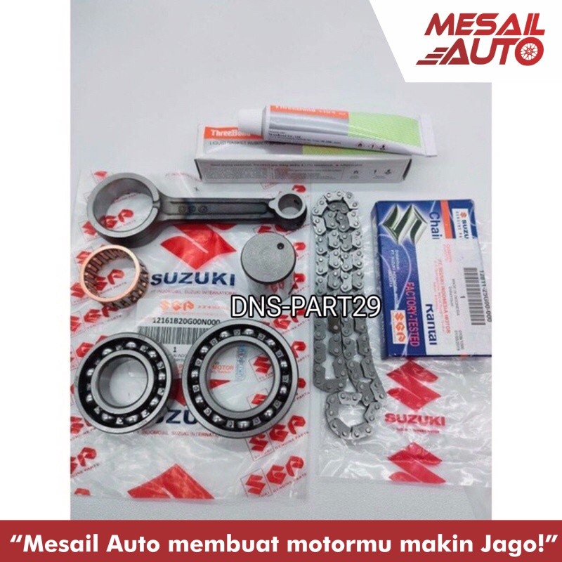 PAKET 3 ITEM(stang seher+bearing kruk as+rantai keteng)SMASH 110 OLD SMASH NEW SMASH TITAN