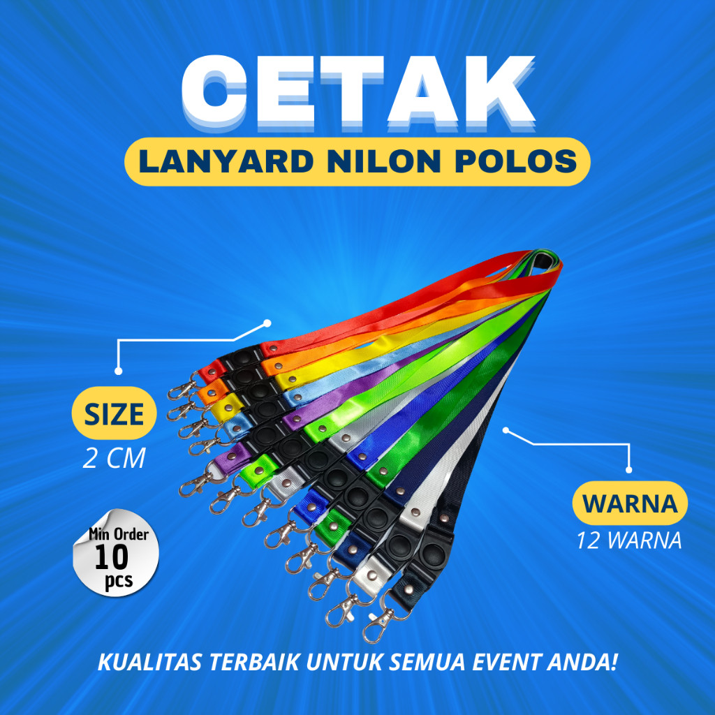 

Tali Lanyard Nilon Polos Ready di berbagai warna Yang Bisa Memenuhi Kbutuhan Kantormu