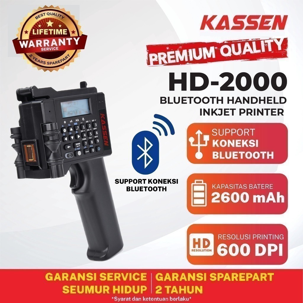 HANDHELD PORTABLE INDUSTRIAL INKJET PRINTER KASSEN HD2000