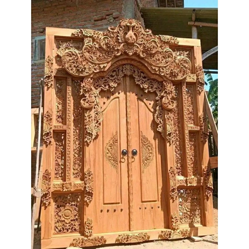 Pintu Gebyok Style Bali, Gebyok Motif bali Ukiran Jepara Ukuran 200 x 250 cm