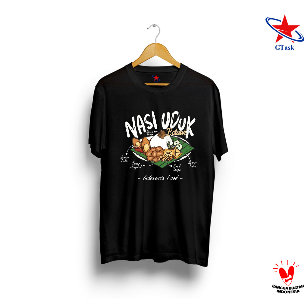 GTask - Nasi Uduk Betawi | Kaos Distro Foodies | Baju Distro Indonesian Food Terlaris