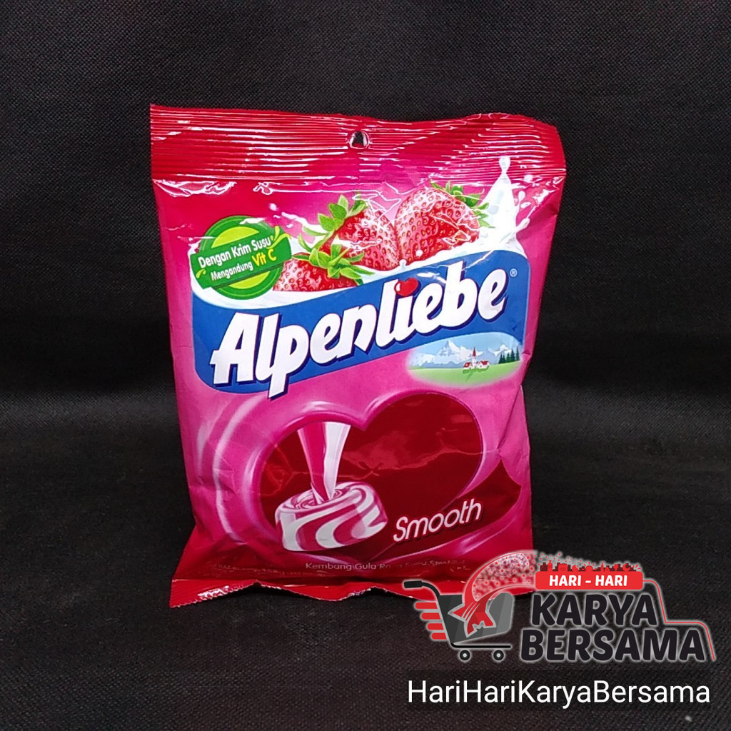 

MAKANAN RINGAN PERMEN ALPENLIEBE SMOOTH STROBERI STRAWBERRY 125GR