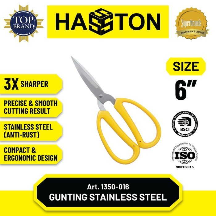 

Hasston Gunting Yumace Stainless Steel 7 - 8" / Gunting Kodok (1350-015) - Gunting / Tools / Obi Teknik