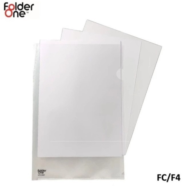 

Map L / Clear Sleeve Folder One F4 Folio Plastik Bening - 1 pack isi 12 pcs