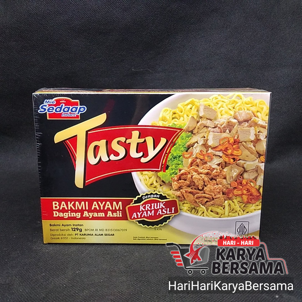 

MIE INSTANT MIE SEDAAP TASTY BAKMI KRIUK AYAM ASLI 129GR