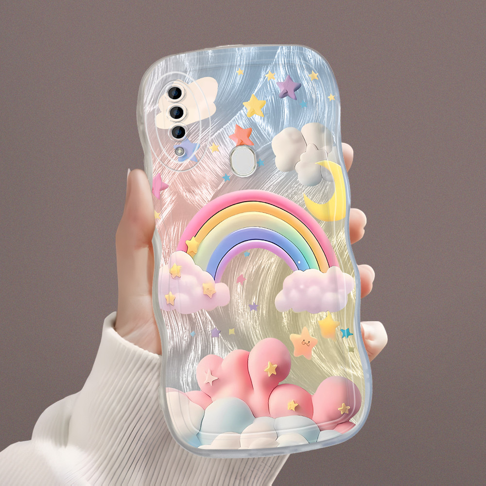Casing Hp Untuk OPPO A31 2020 Handphone Silikon Softcase Rainbow Cloud Soft Phone Case Kesing Cassin