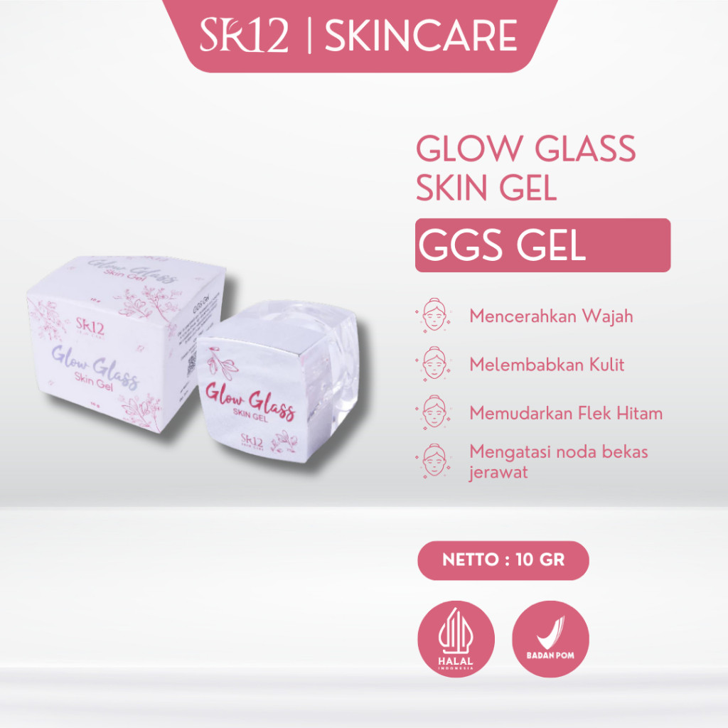 GGS SR12 Skincare Pelembab Wajah Glow Glass Skin Gel Cream Malam Perawatan Wajah Glowing Beauty Care